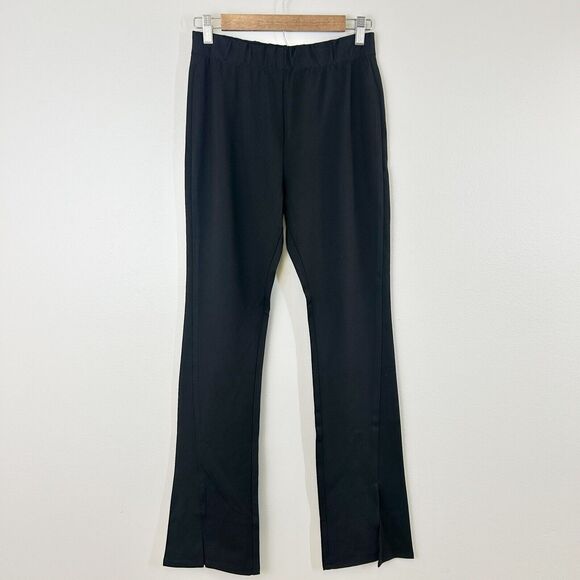 Commense Pants‎ Womens M High Waisted Essential Stretch Flare Black Thin Classic - Picture 3 of 15